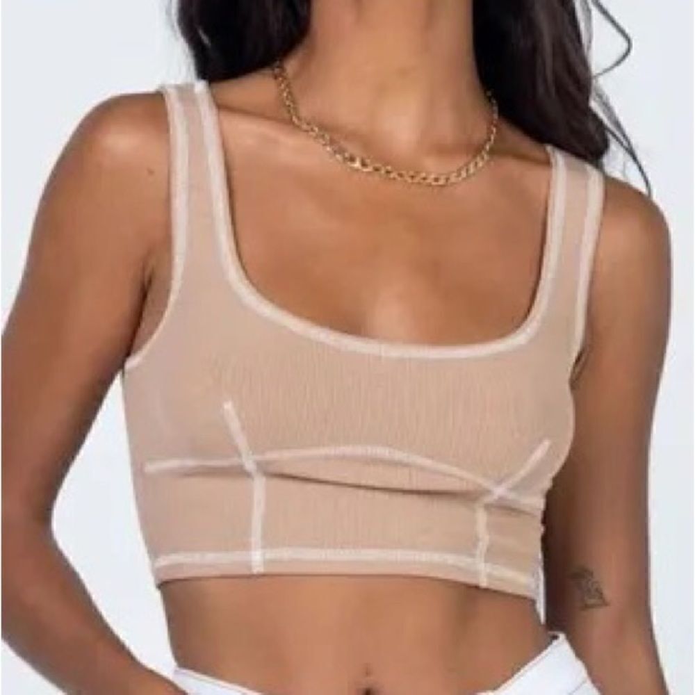Princess Polly Tan Carl Crop Top